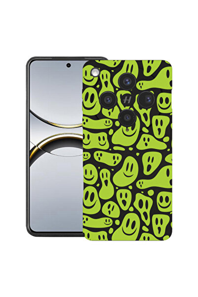 bestcase Husă premium din silicon pentru OPPO Find X8, cu design verde acid s...