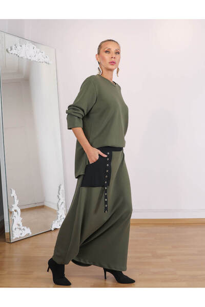 EL jadida Women's Modal Fabric Shalwar Skirt Set