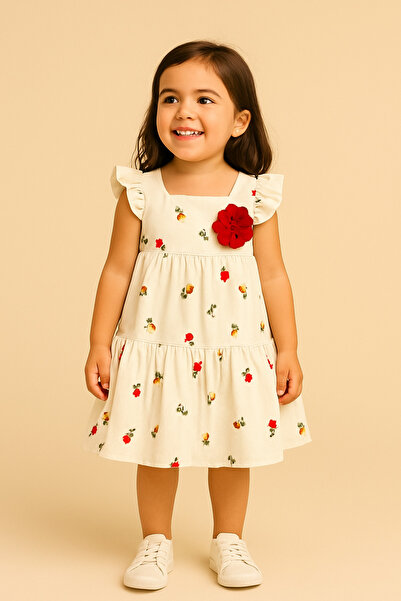 Top Kids Miss Ecru Girl Dress 3556