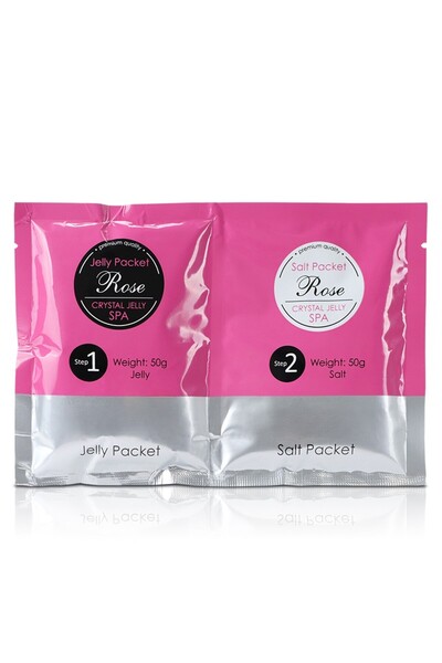 UNIQVIBE Jelly Spa Bath Salt Set with Gel Effect, Hydration and Aromatherapy, Rose