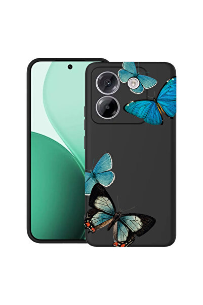 bestcase Carcasă ultra subțire TPU pentru Poco M7 Pro 5G, cu design fluturi albaștri frumoși, 2100003 B 991