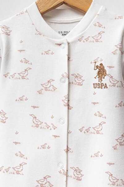 U.S. Polo Assn. Kids U.S Polo Assn Usb2706 Baby Girl Romper