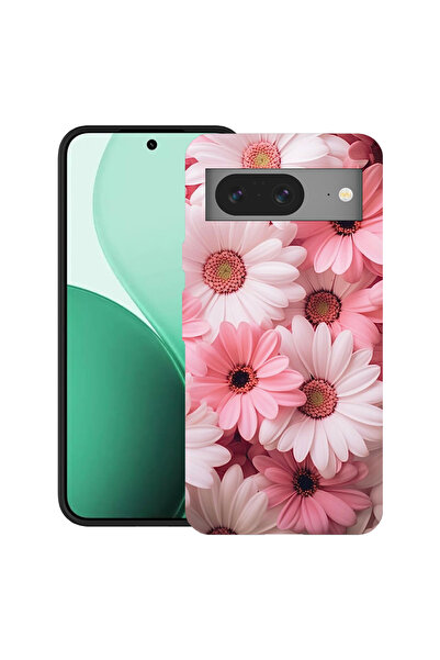 bestcase Carcasă ultra subțire TPU pentru Google Pixel 8, cu design roz marga...