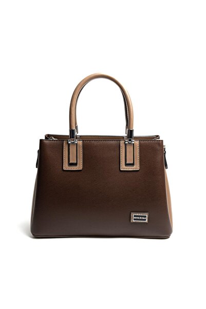 Silver Polo Geantă de mână pentru femei SP1000, maro uni- nurcă