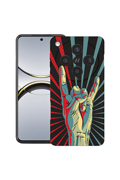 bestcase Husă premium din silicon pentru OPPO Find X8, cu design Rock Festiva...