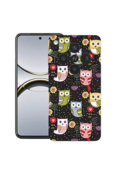 bestcase Husă premium din silicon pentru OPPO Find X8, design cu model bufniț...