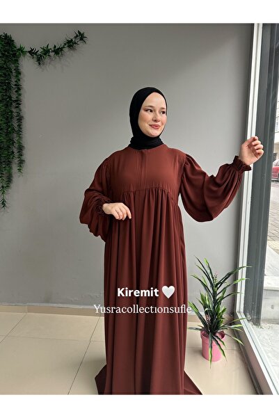 Yüsra Collection فستان فريش من تيسهتر بيرلي بسحاب طويل