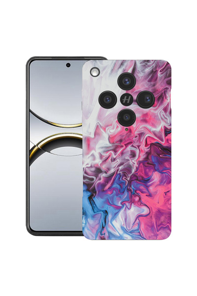 bestcase Husă premium din silicon pentru OPPO Find X8, cu design roz marmorat...