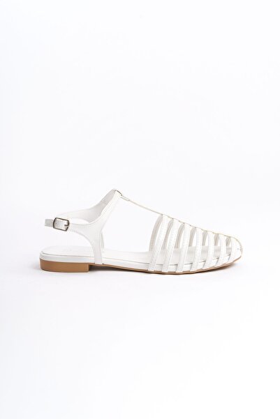 Redoxy Women's Low Heel Soft Leather Gladiator Ballerina Sandals