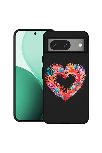 bestcase Carcasă ultra subțire TPU pentru Google Pixel 8, cu design Coral Hea...