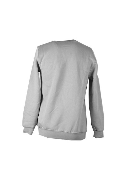 trender 0 Collar 3 Thread Gray Men's Sweatshirt Country Print