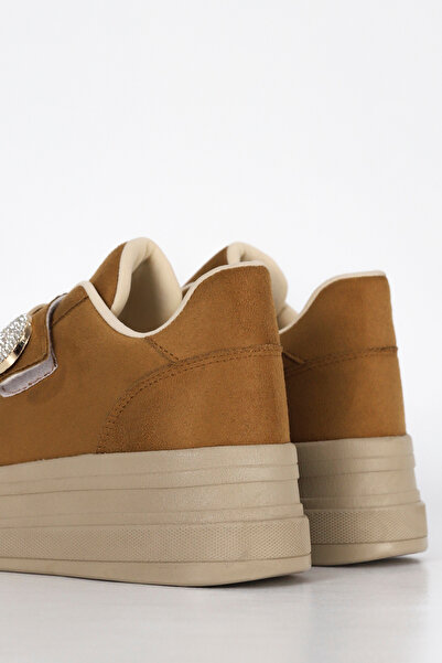 Mamito Ayakkabı Mdl 1477 Gold Metal Stone Buckle Detailed Sports Shoes