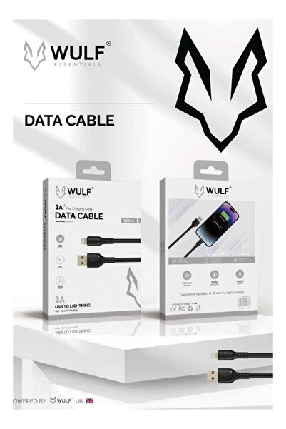 WULF كابل W114 Lightning - كابل شحن سريع عالي السرعة 3A