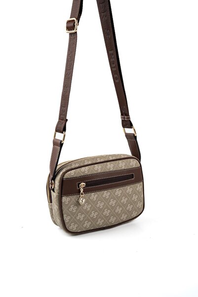 Silver Polo Silver & Polo Sp1162 Women's Crossbody Bag Monogram Y.Green-Brown