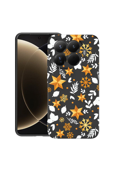 bestcase Husă premium din silicon pentru Xiaomi 15T Pro, cu design Golden Stars, 3100018 PB 167
