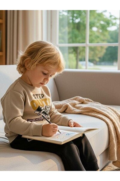 Zekids Boy's Cotton Step Out Printed Tracksuit Set