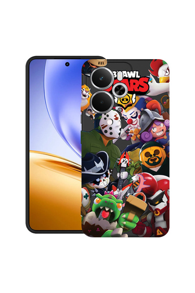 bestcase Carcasă ultra subțire TPU pentru Realme 14 5G, cu design Brawl Stars...