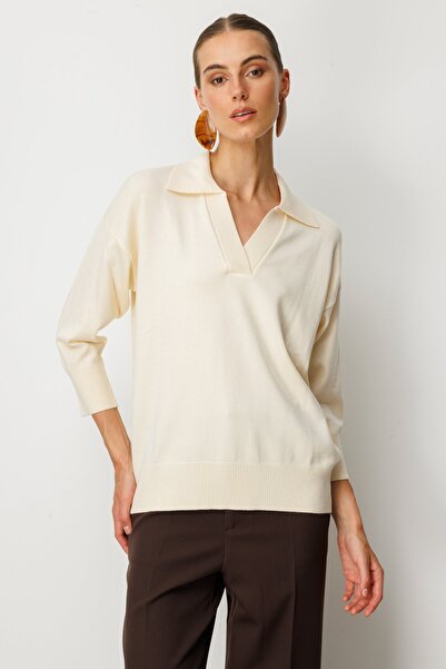 ON TRİKO Pulover tricotat cu mâneci trei sferturi Truvakar 65301-26k