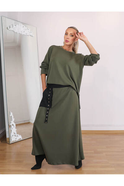 EL jadida Women's Modal Fabric Shalwar Skirt Set