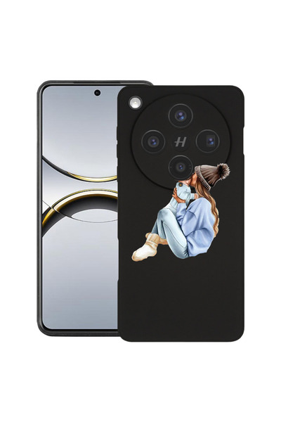 bestcase Husă premium din silicon pentru OPPO Find X8, design cu mamă fetiță ...