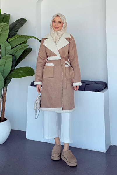 Şulemoda Giyim Fenomen Suede Coat Mink