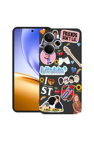 bestcase Carcasă ultrasubțire TPU pentru Realme 14 5G, cu design Friends Don'...