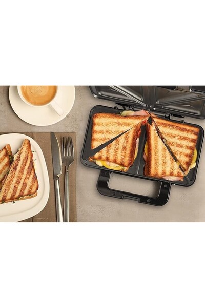 bestron Sandwich Toaster / Sandwich Maker XL Satin 900W Non-stick - ASM90XLSAT