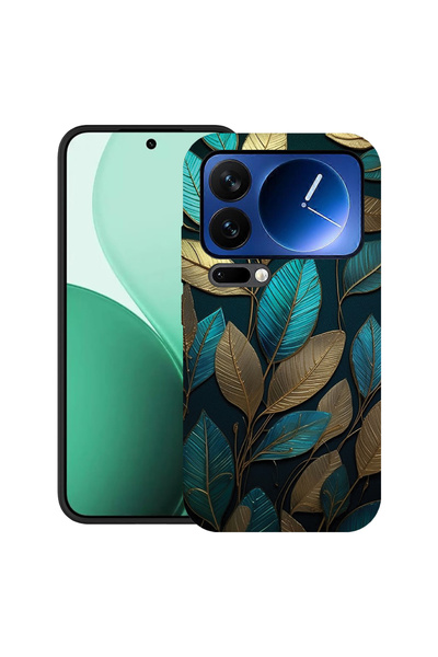 bestcase Carcasă ultra subțire TPU pentru Xiaomi 17 Pro, cu design pene aurii...