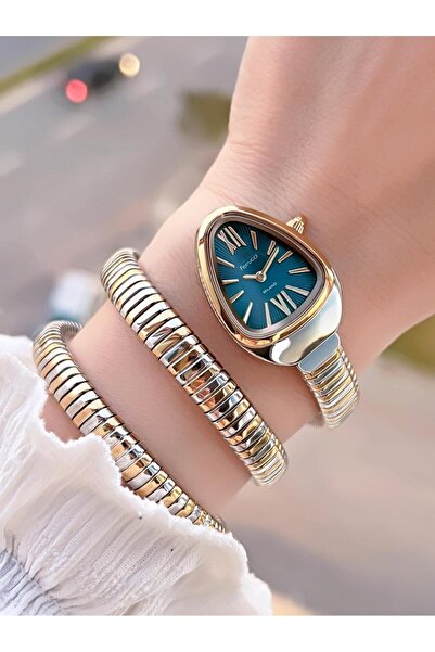 Ferrucci Snake Braided Steel Cord 2 Years Warranty 3 Atm Water Resistant Women Wrist Watch C.03442.4