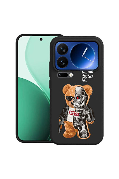 bestcase Carcasă ultra subțire TPU pentru Xiaomi 17 Pro, cu design jumătate robot jumătate ursuleț de pluș, 2100006 B 931