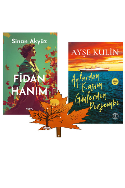 Alfa Yayınları Sinan Akyüz - Fidan Hanım -ve -Ayşe Kulin - Aylardan Kasım Günlerden Perşembe -2 kitap yanında ayraç