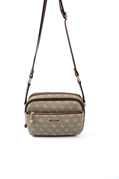 Silver Polo Silver & Polo Sp1162 Women's Crossbody Bag Monogram Y.Green-Brown