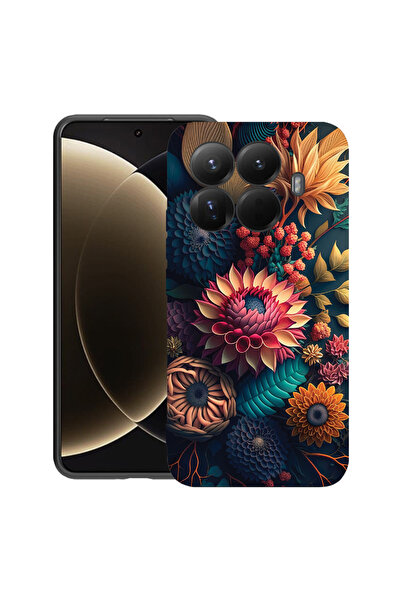 bestcase Husă premium din silicon pentru Xiaomi 15T Pro, cu design flori colorate, 3100018 PB 1241