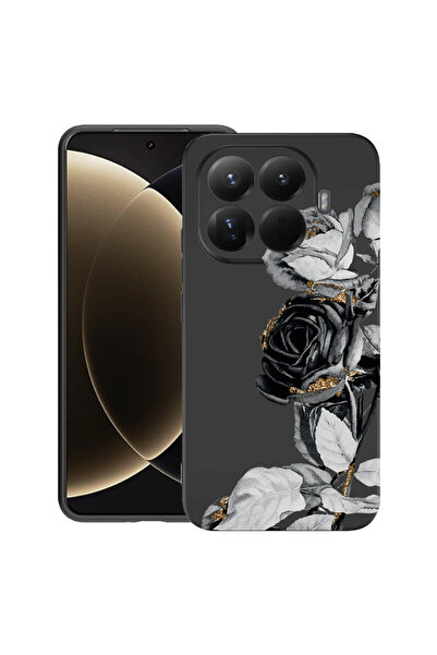 bestcase Husă premium din silicon pentru Xiaomi 15T Pro, cu design negru-roz, 3100018 PB 990