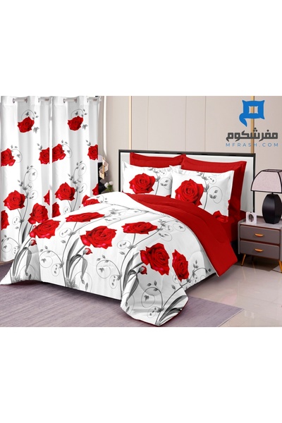 Generic 8-piece double bed sheet, center filling, two-sided, plain, in distinctive colors