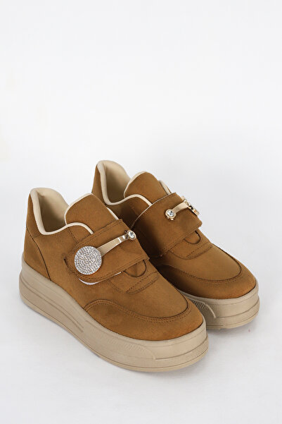 Mamito Ayakkabı Mdl 1477 Gold Metal Stone Buckle Detailed Sports Shoes