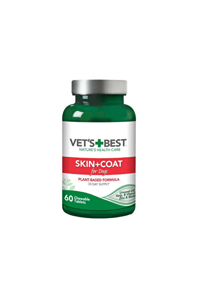 Vets Best Chewable Tablets for Coat and Skin for Dogs - 60 Tablets