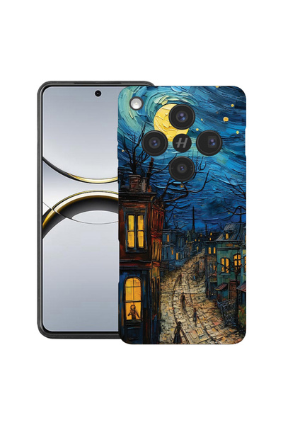 bestcase Θήκη σιλικόνης Premium για OPPO Find X8, με σχέδιο Van Gogh City Lif...