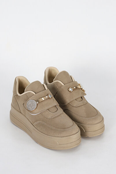 Mamito Ayakkabı Mdl 1477 Gold Metal Stone Buckle Detailed Sports Shoes