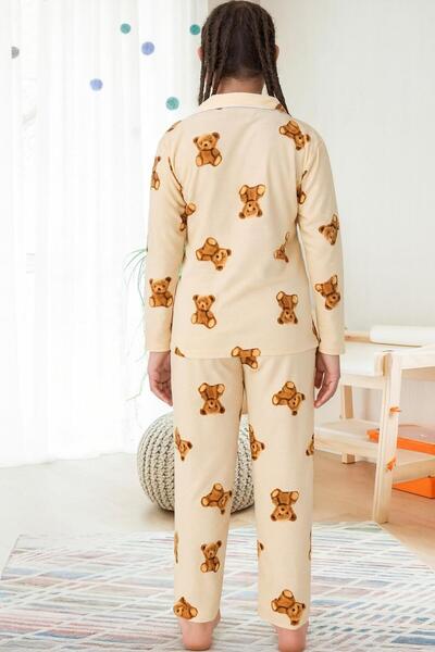 Mışıl Kids Girl's Pajama Set with Teddy Bear