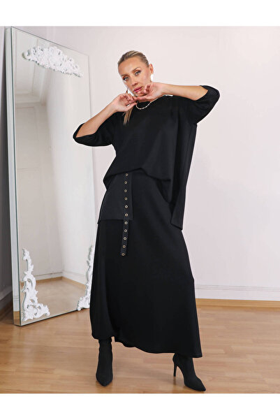 EL jadida Women's Modal Fabric Shalwar Skirt Set