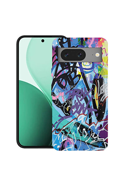 bestcase Carcasă ultrasubțire TPU pentru Google Pixel 8, cu design Graffiti, ...