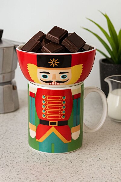 NEWNOW Nutcracker Designed Mug & Bowl Set – New Year's Special Series”