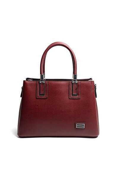 Silver Polo حقيبة يد نسائية SP1000 بلون أحمر داكن