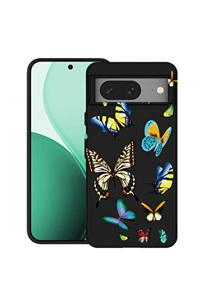 bestcase Carcasă ultrasubțire TPU pentru Google Pixel 8, cu design cu fluturi...