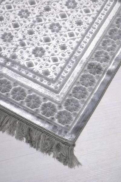 Bilenler Gift Prayer Rug Set – Jacquard Prayer Rug, Cover, Crystal Prayer Beads, Men's Prayer Beads, Skullcap, Set with Essence Box