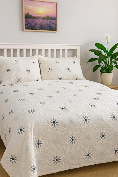 Bizdenuygunuyok Çift Kişilik Desenli Yatak Örtüsü Seti – 2 Adet Yastık Kılıfı Dahil 280 x 260