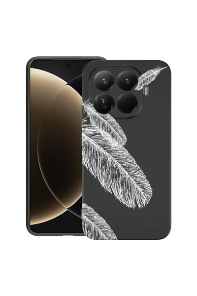 bestcase Husă premium din silicon pentru Xiaomi 15T Pro, cu design Feathers M...