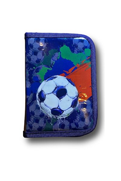 OEM Football-themed equipped pencil case, 11 pieces, 1 compartment, 30x22 cm