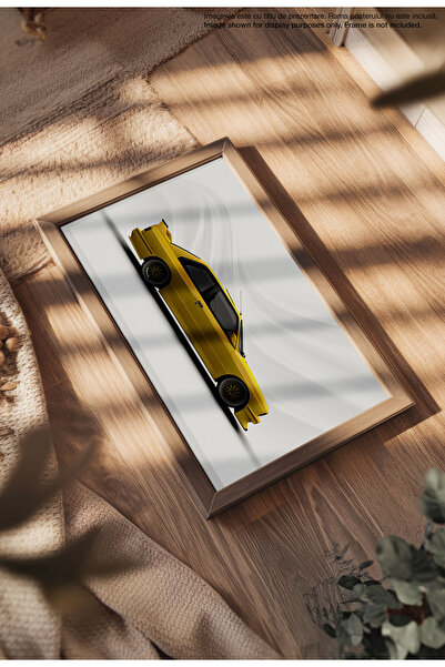 21mxm Sports Car Canvas Poster - Unframed Digital Print on Matte Canvas - 1600 M3 E30 Evo 3 Yellow